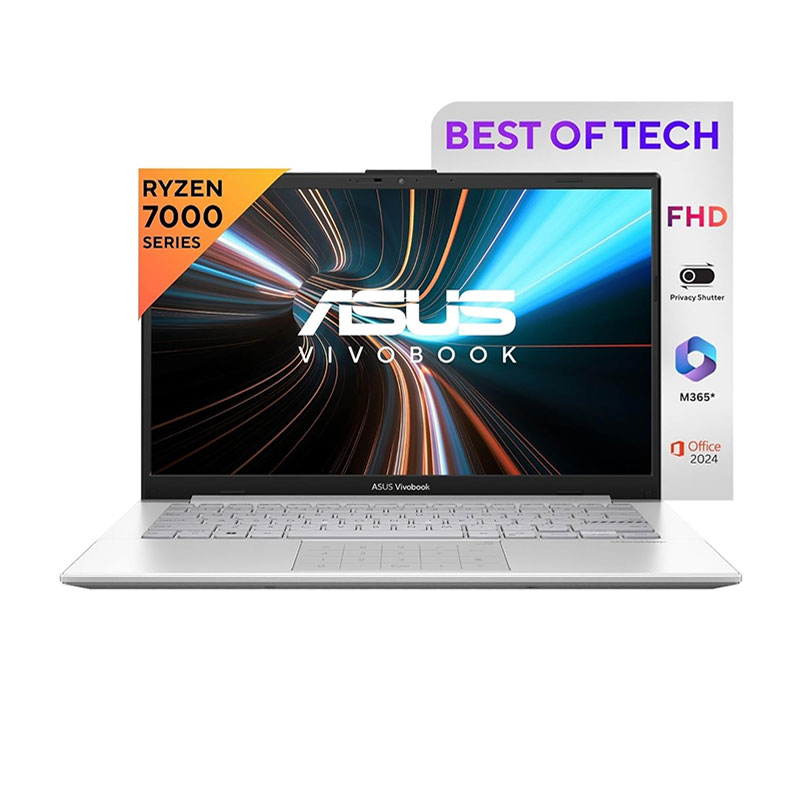 Picture of Asus Vivobook Go 14 - AMD Ryzen 5 7520U 14" (35.56 cm) E1404FA-EB2521WS Thin & Light Laptop (8GB/ 512GB SSD/ Full HD Display/ AMD Radeon Graphics/ Windows 11 Home/ Office Home 2024/ 1 Year Warranty/ Cool Silver/ 1.38 kg) 